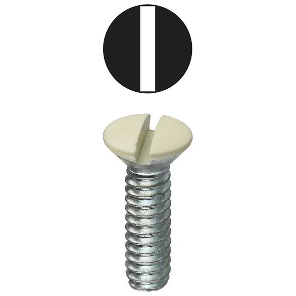 #6-32 x 1/2 in Slotted Oval Machine Screw, Zinc Plated Carbon Steel, 100 PK, L.H. Dottie, Mfr#: 414IV
